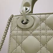 Dior Lady Mini Lambskin Bag Sage Green 17cm | M0538 - 2