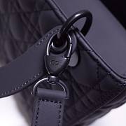 Dior Lady Black Ultramatte Cannage Calfskin 24cm | M0565 - 3