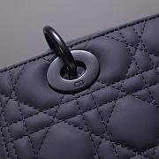 Dior Lady Black Ultramatte Cannage Calfskin 24cm | M0565 - 5