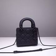 Dior Mini Lady Black Ultramatte Cannage Calfskin | M0505 - 1