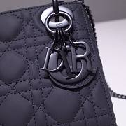 Dior Mini Lady Black Ultramatte Cannage Calfskin | M0505 - 2