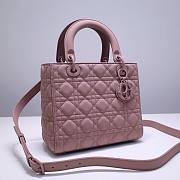 Dior Lady Blush Ultramatte Cannage Calfskin Pink 24cm | M0565 - 6