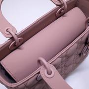 Dior Lady Blush Ultramatte Cannage Calfskin Pink 24cm | M0565 - 5