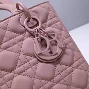 Dior Lady Blush Ultramatte Cannage Calfskin Pink 24cm | M0565 - 3