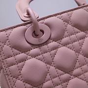 Dior Lady Blush Ultramatte Cannage Calfskin Pink 24cm | M0565 - 2