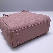 Dior Mini Lady Ultramatte Cannage Calfskin 17cm Pink | M0505 - 2