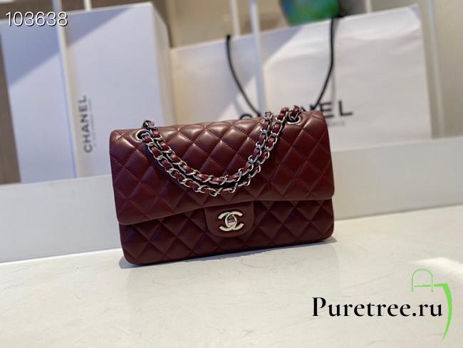 Chanel Classic Double Flap Bag Lambskin Metal Red | A01112 - 1