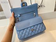 Chanel Classic Double Flap Bag Lambskin Metal Blue | A01112 - 6