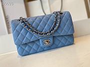 Chanel Classic Double Flap Bag Lambskin Metal Blue | A01112 - 4