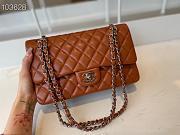 Chanel Classic Double Flap Bag Lambskin Metal Brown | A01112 - 6