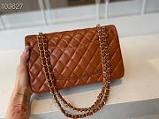 Chanel Classic Double Flap Bag Lambskin Golden Brown | A01112 - 5