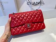 Chanel Classic Double Flap Bag Lambskin Metal Bright Red | A01112 - 3