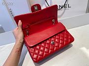 Chanel Classic Double Flap Bag Lambskin Metal Bright Red | A01112 - 4