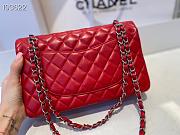 Chanel Classic Double Flap Bag Lambskin Metal Bright Red | A01112 - 5
