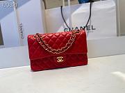 Chanel Classic Double Flap Bag Lambskin Golden Bright Red | A01112 - 1