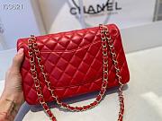 Chanel Classic Double Flap Bag Lambskin Golden Bright Red | A01112 - 2