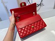 Chanel Classic Double Flap Bag Lambskin Golden Bright Red | A01112 - 3