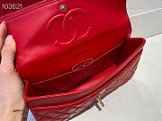 Chanel Classic Double Flap Bag Lambskin Golden Bright Red | A01112 - 5