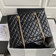 Chanel leather golden tote shopping bag black | AS6611 - 3