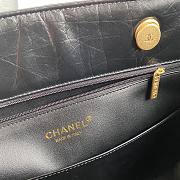 Chanel leather golden tote shopping bag black | AS6611 - 6