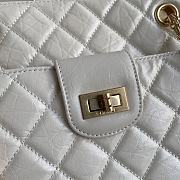 Chanel leather golden tote shopping bag white | AS6611 - 3