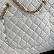 Chanel leather golden tote shopping bag white | AS6611 - 5