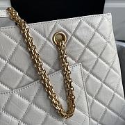 Chanel leather golden tote shopping bag white | AS6611 - 6