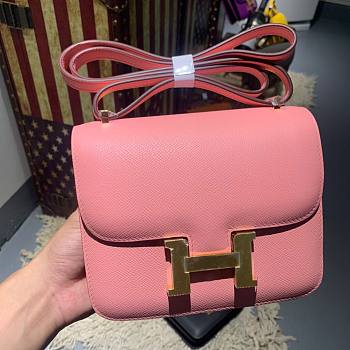 Hermes mini constance shoulder bag pink