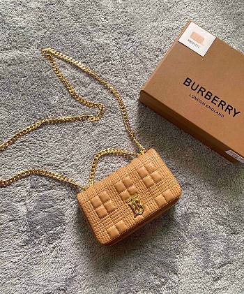 Burberry mini quilted Lola shoulder bag 17 brown