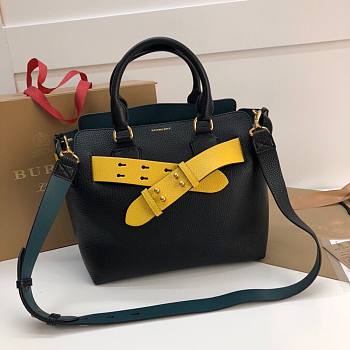 Burberry Medium Leather Block Detail Belt Bag 28cm Yellow