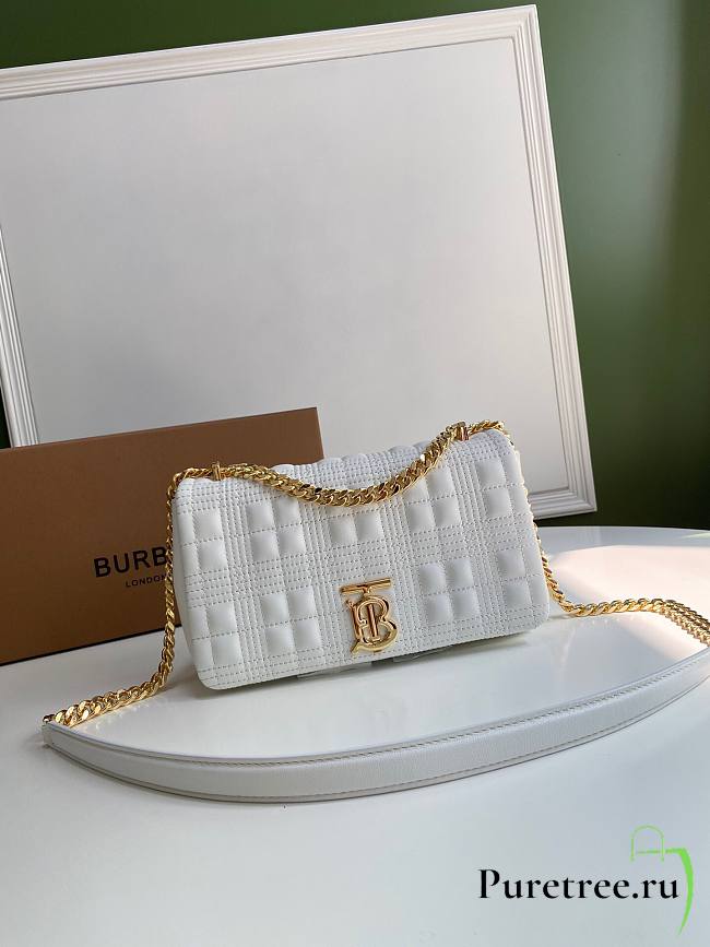 Burberry quilted Lola crossbody bag white - 1