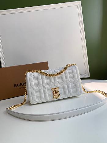 Burberry quilted Lola crossbody bag white
