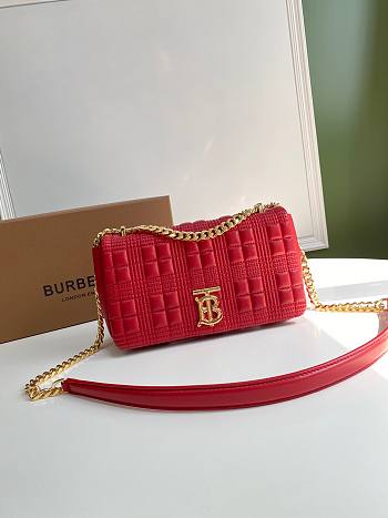 Burberry quilted Lola crossbody bag red