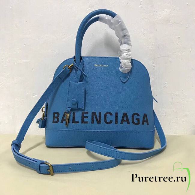 Balenciaga Ville Top Handle Bag Black /Blue 26cm - 1