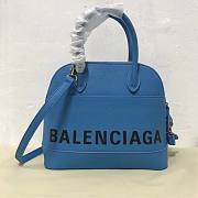 Balenciaga Ville Top Handle Bag Black /Blue 26cm - 5