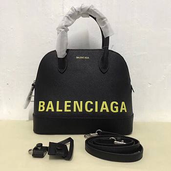 Balenciaga Ville Top Handle Bag Black /Yellow 26cm