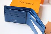 LV Brazza Damier Graphite Pixel Blue Wallet | N60895 - 6