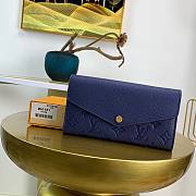 LV Sarah Long Wallet Blue | M61182   - 1