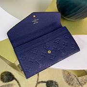 LV Sarah Long Wallet Blue | M61182   - 3