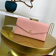 LV Sarah Long Wallet Pink | M61182 - 5