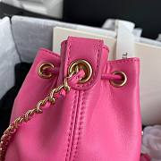Chanel Cham Chain Pink Bucket Bag 2020 - 6