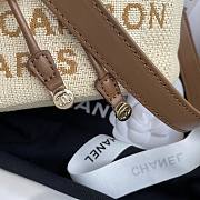 Chanel deauville Yellow leather bucket bag - 5