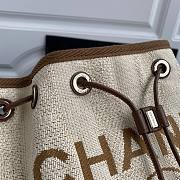 Chanel deauville Yellow leather bucket bag - 3