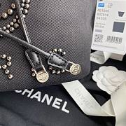 Chanel deauville Black leather bucket bag - 5
