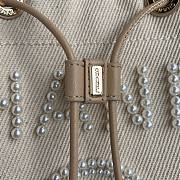 Chanel deauville White leather bucket bag - 5