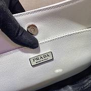 Prada Cleo brushed leather shoulder bag white 27cm | 1BC156 - 6