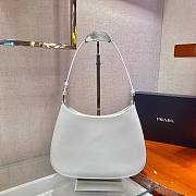 Prada Cleo brushed leather shoulder bag white 27cm | 1BC156 - 4