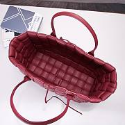 BOTTEGA VENETA Maxi Intreccio Medium Tote Red Bag - 3
