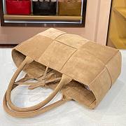 Bottega Veneta Intrecciato velvet tote brown bag | 609175 - 4