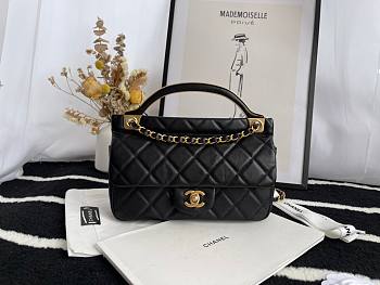 Chanel Calfskin Flap Bag With Top Handle Black Fall 2021 | JY-21062991
